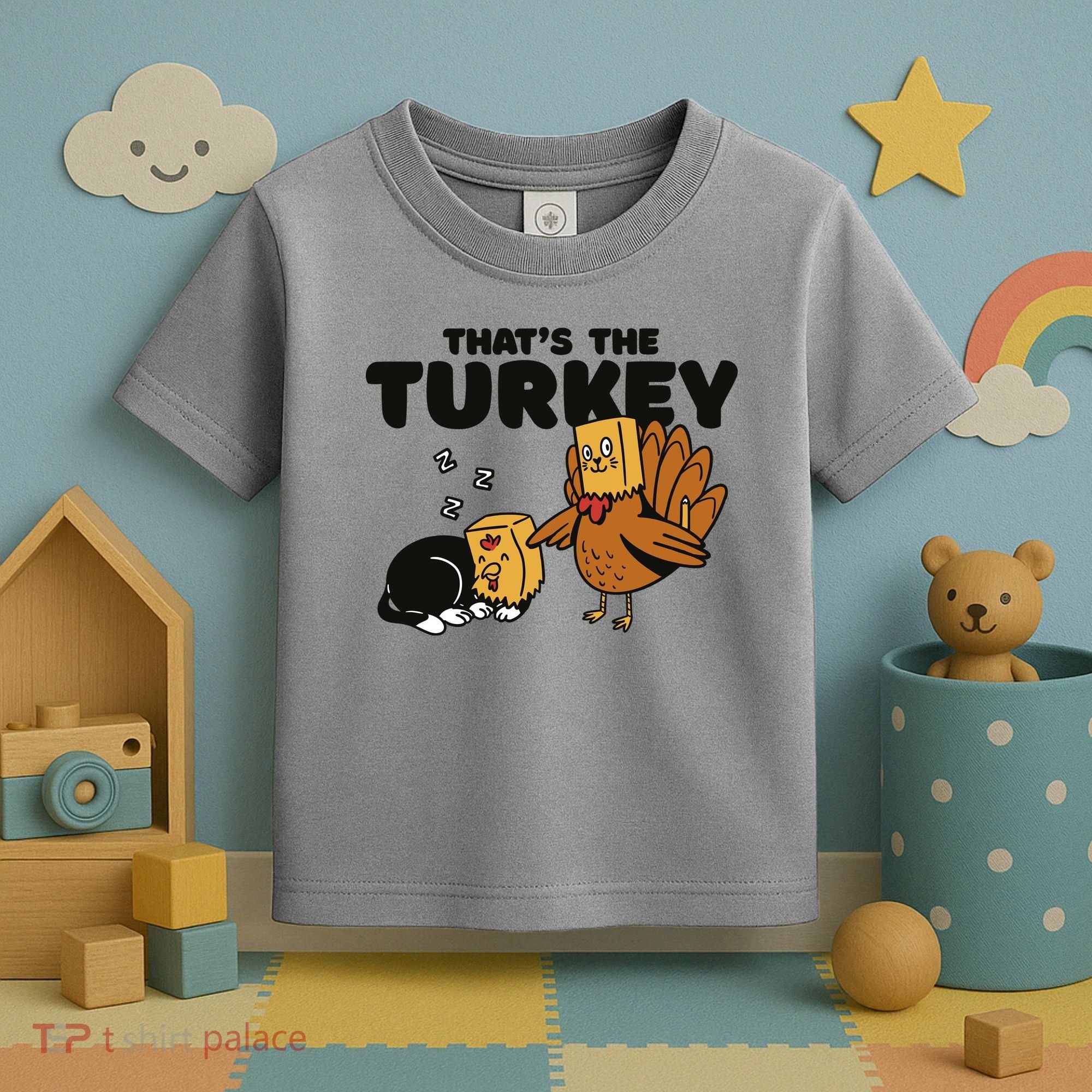 That's The Turkey Funny Thanksgiving Cat Toddler T-Shirt