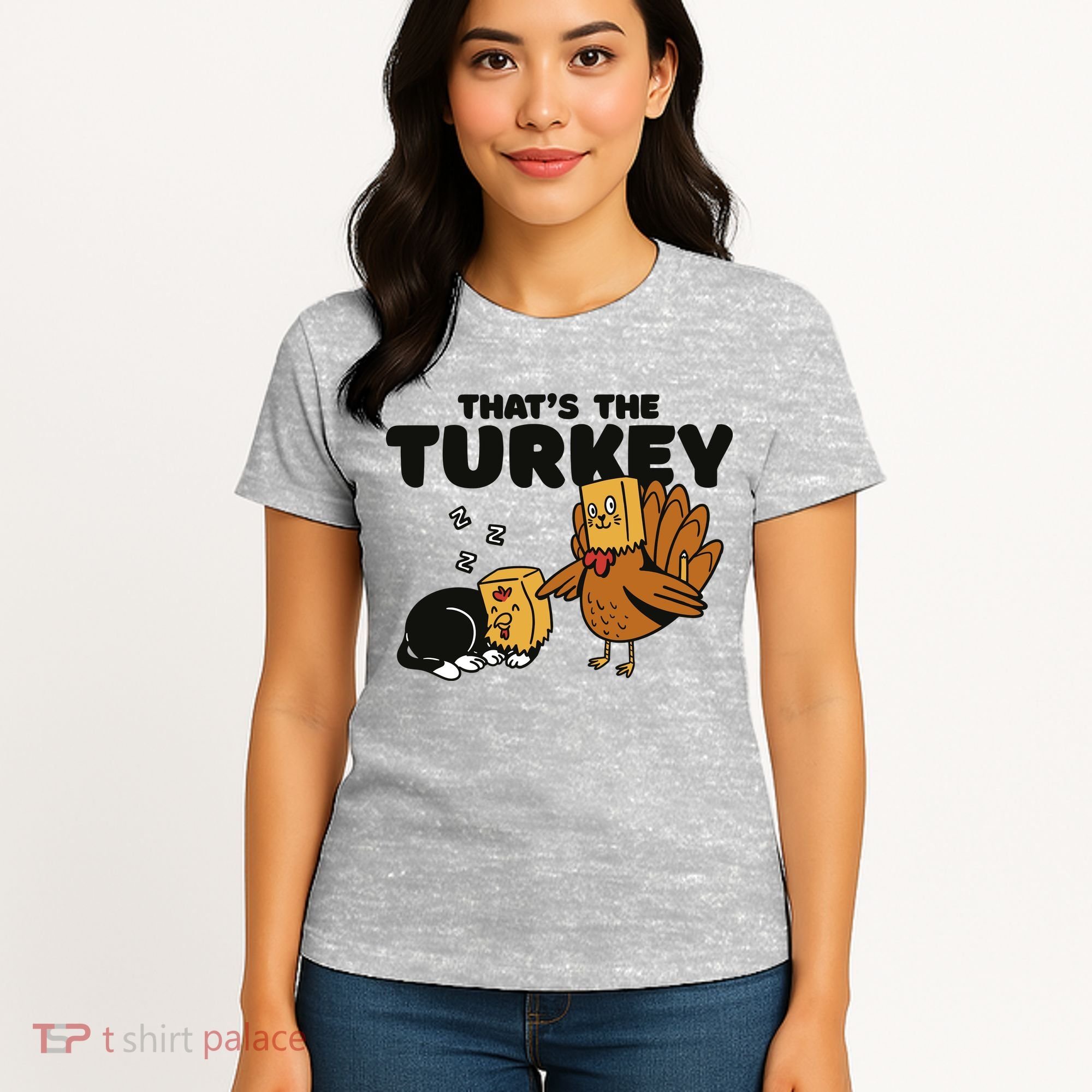 That's The Turkey Funny Thanksgiving Cat Women's T-Shirt