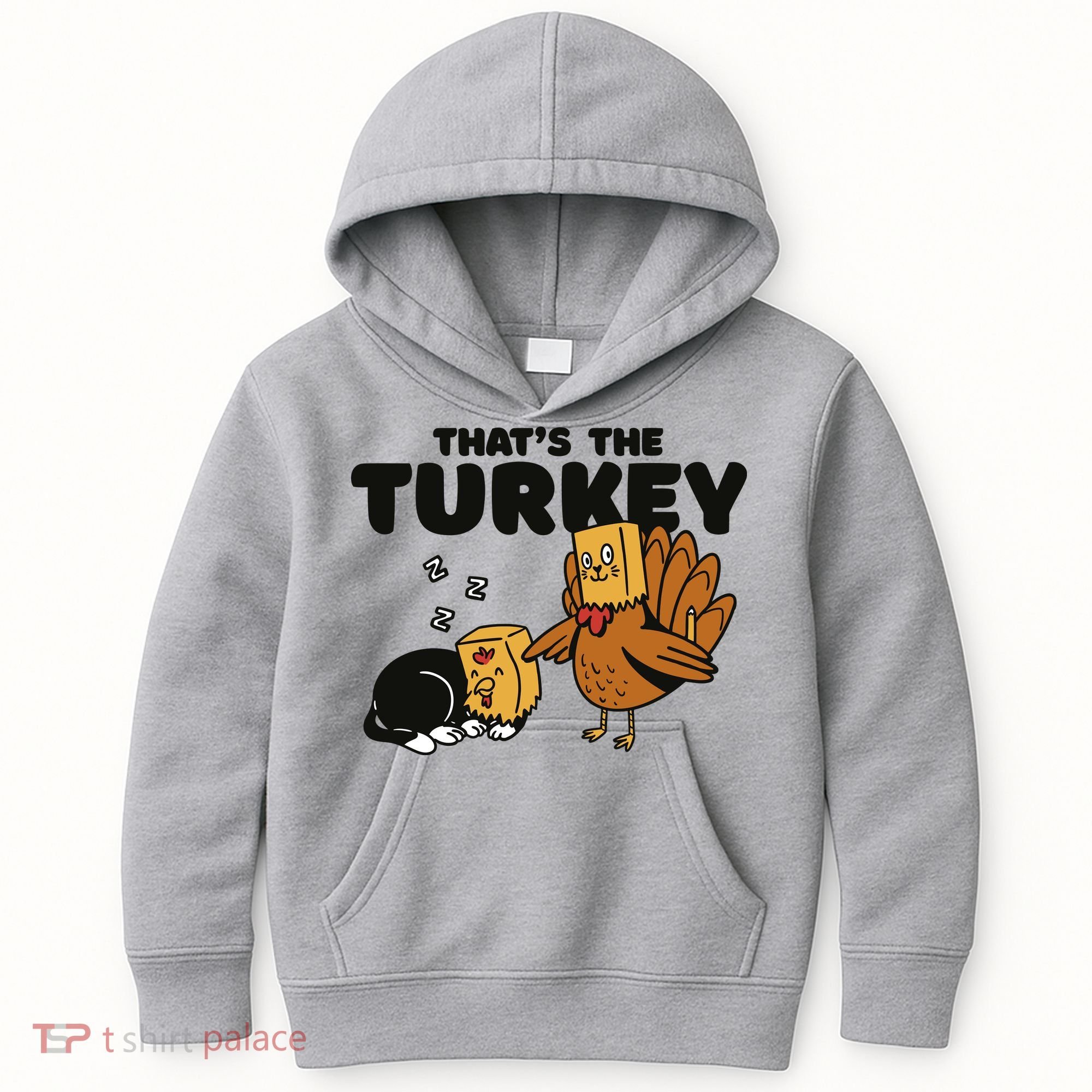 That's The Turkey Funny Thanksgiving Cat Kids Hoodie