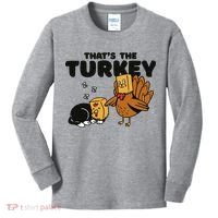 That's The Turkey Funny Thanksgiving Cat Kids Long Sleeve Shirt thumb 0