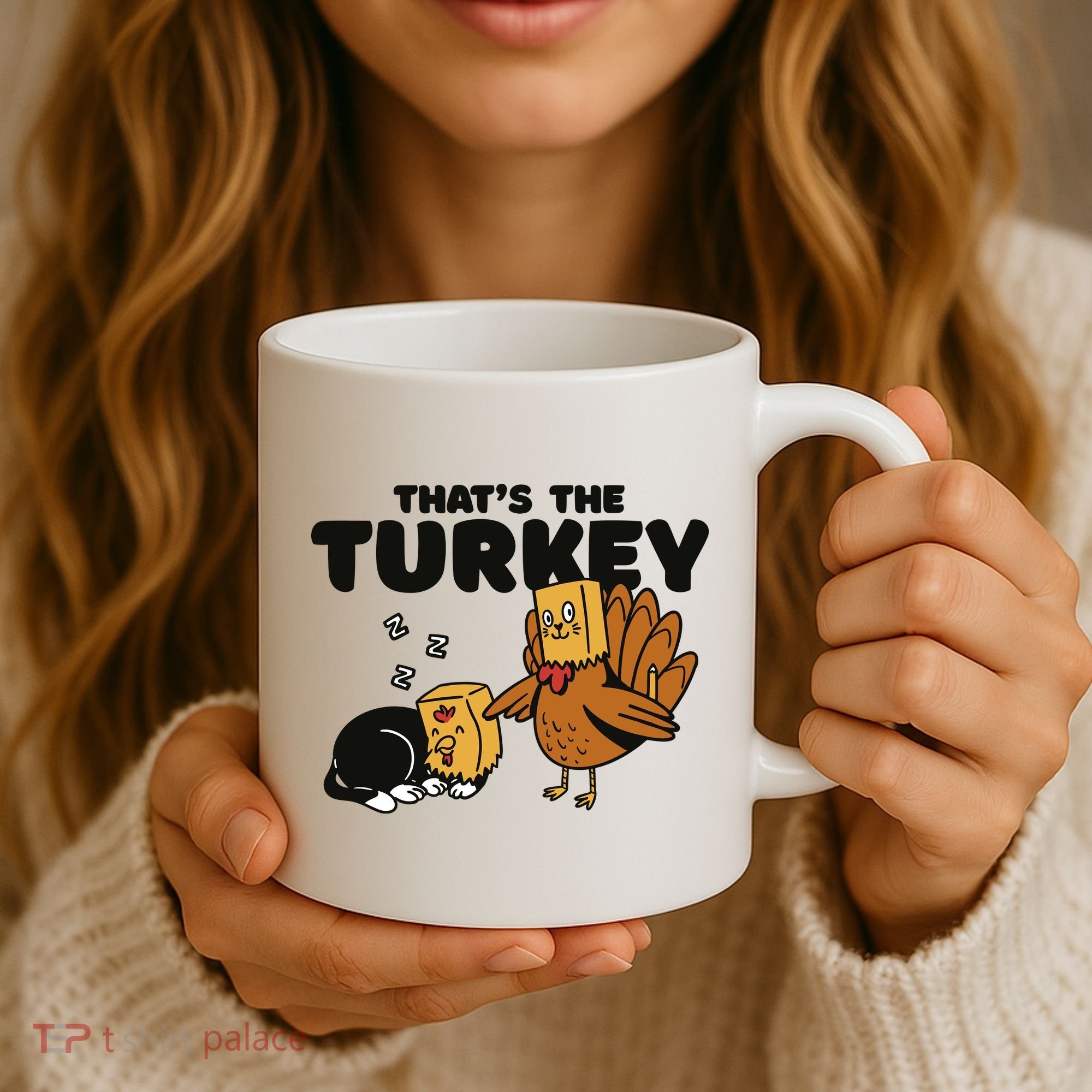 That's The Turkey Funny Thanksgiving Cat Coffee Mug