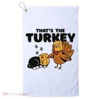 That's The Turkey Funny Thanksgiving Cat Golf Towel thumb 0