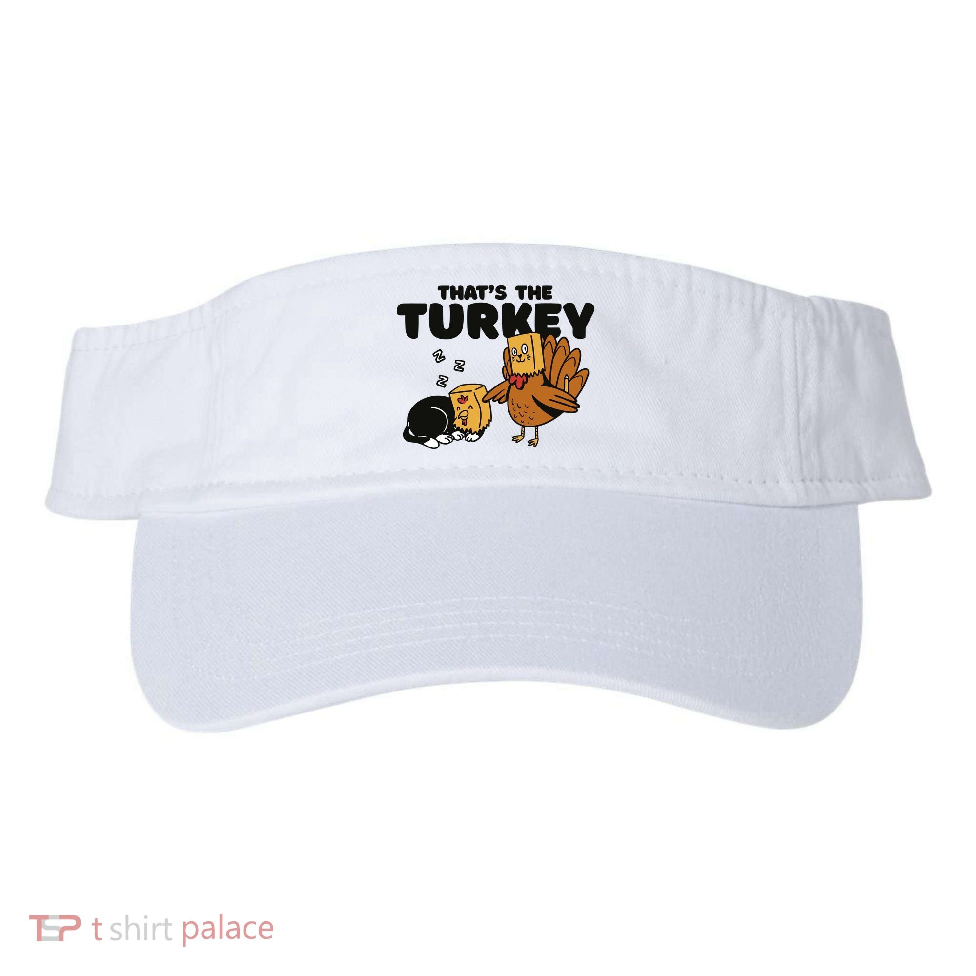 That's The Turkey Funny Thanksgiving Cat Visor