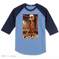 Tung Tung Tung Sahur - Italian Brainrot Meme  Raglan Baseball Sleeve Shirt thumb 0