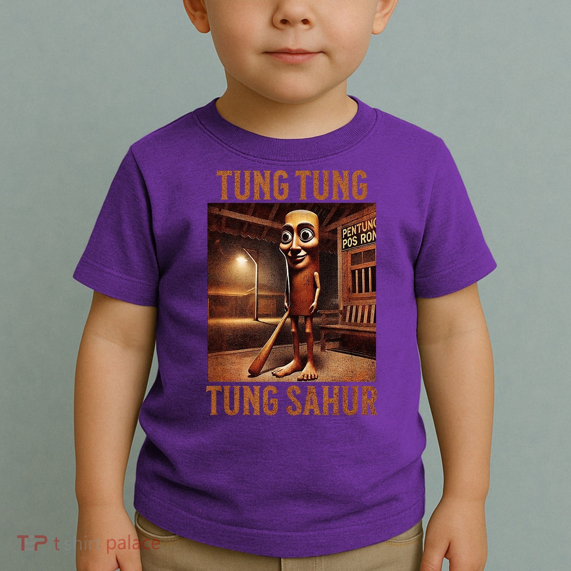 Tung Tung Tung Sahur Italian Brainrot Meme Toddler T-Shirt