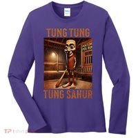 Tung Tung Tung Sahur Italian Brainrot Meme Women's Long Sleeve Shirt thumb 0