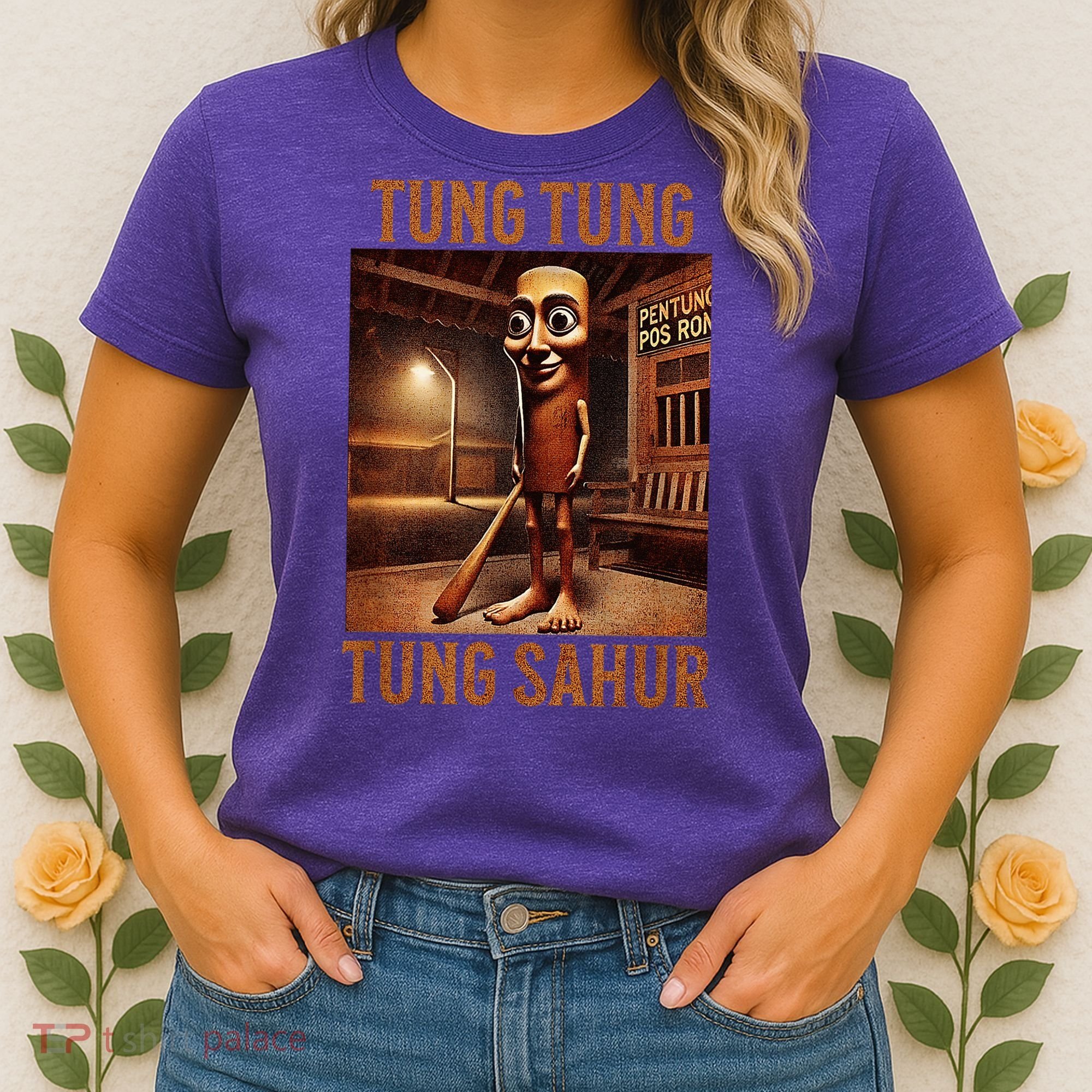 Tung Tung Tung Sahur Italian Brainrot Meme Women's T-Shirt
