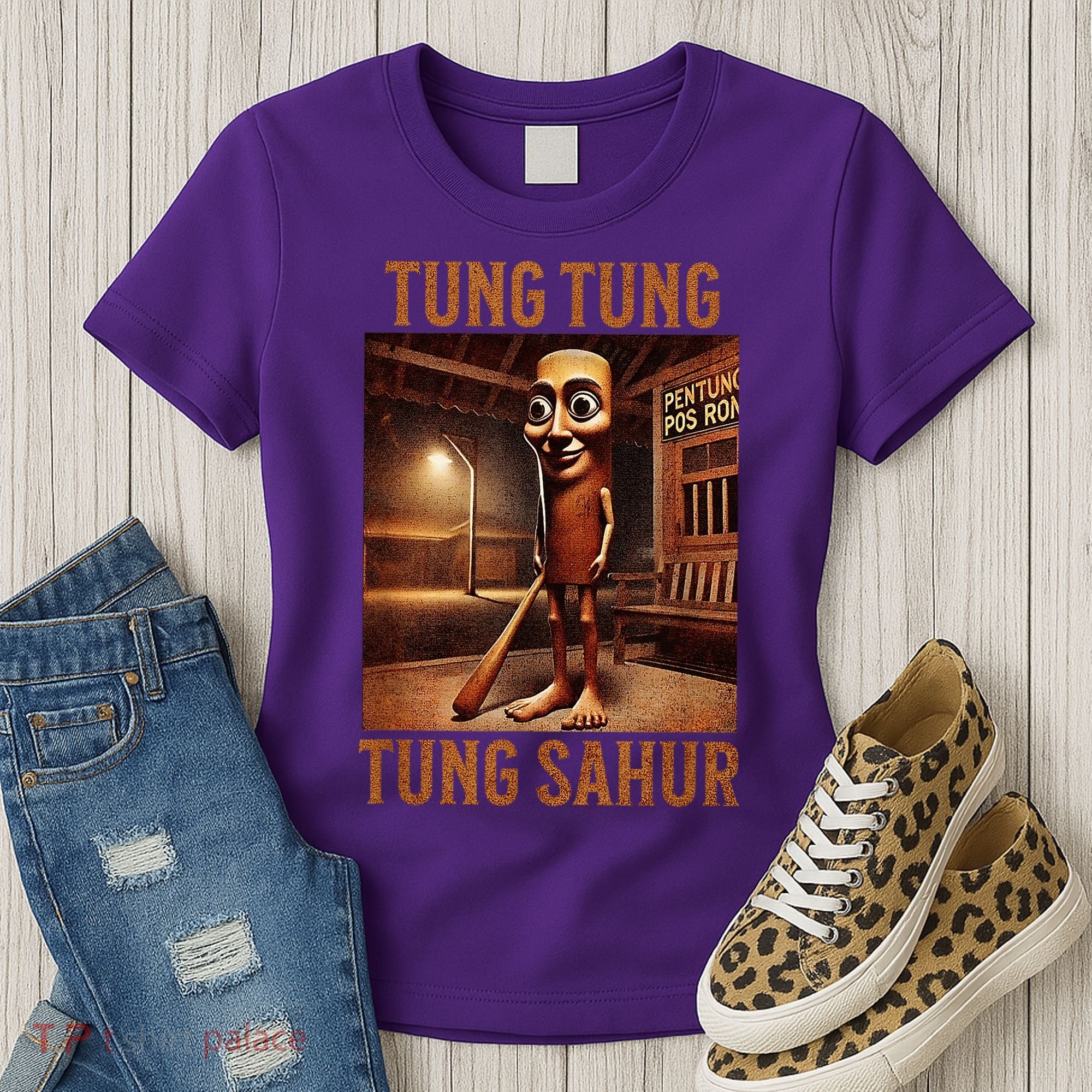 Tung Tung Tung Sahur Italian Brainrot Meme Women's T-Shirt
