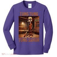 Tung Tung Tung Sahur Italian Brainrot Meme Kids Long Sleeve Shirt thumb 0