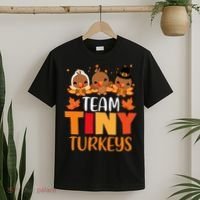 Turkey Thanksgiving TeamTiny Turkeys Nurse Fall NICU Nurse T-Shirt thumb 2