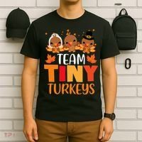 Turkey Thanksgiving TeamTiny Turkeys Nurse Fall NICU Nurse T-Shirt thumb 6
