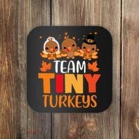Turkey Thanksgiving TeamTiny Turkeys Nurse Fall NICU Nurse Coaster thumb 0