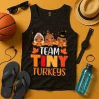 Turkey Thanksgiving TeamTiny Turkeys Nurse Fall NICU Nurse Tank Top thumb 4