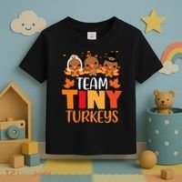 Turkey Thanksgiving TeamTiny Turkeys Nurse Fall NICU Nurse Toddler T-Shirt thumb 3