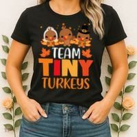 Turkey Thanksgiving TeamTiny Turkeys Nurse Fall NICU Nurse Women's T-Shirt thumb 2