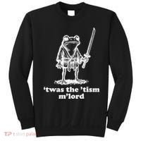T'was The 'Tism M'Lord Funny Medieval Knight Frog Sweatshirt thumb 0