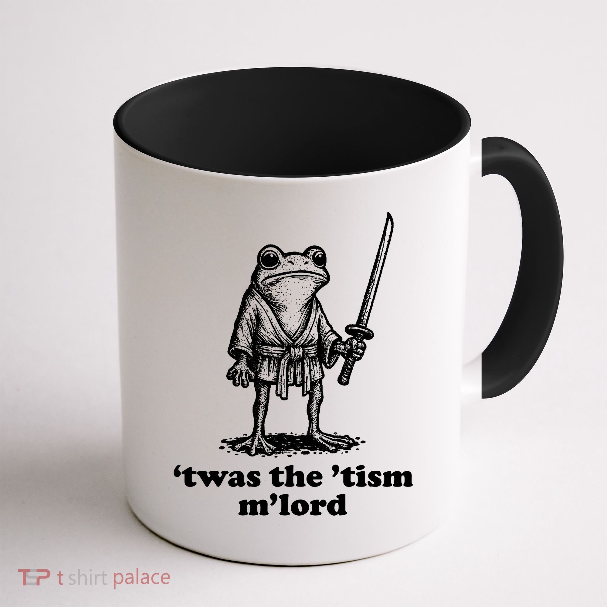 T'was The 'Tism M'Lord Funny Medieval Knight Frog Coffee Mug