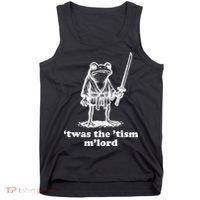 T'was The 'Tism M'Lord Funny Medieval Knight Frog Tank Top thumb 0