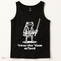 T'was The 'Tism M'Lord Funny Medieval Knight Frog Tank Top thumb 2