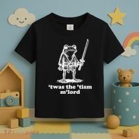 T'was The 'Tism M'Lord Funny Medieval Knight Frog Toddler T-Shirt thumb 3