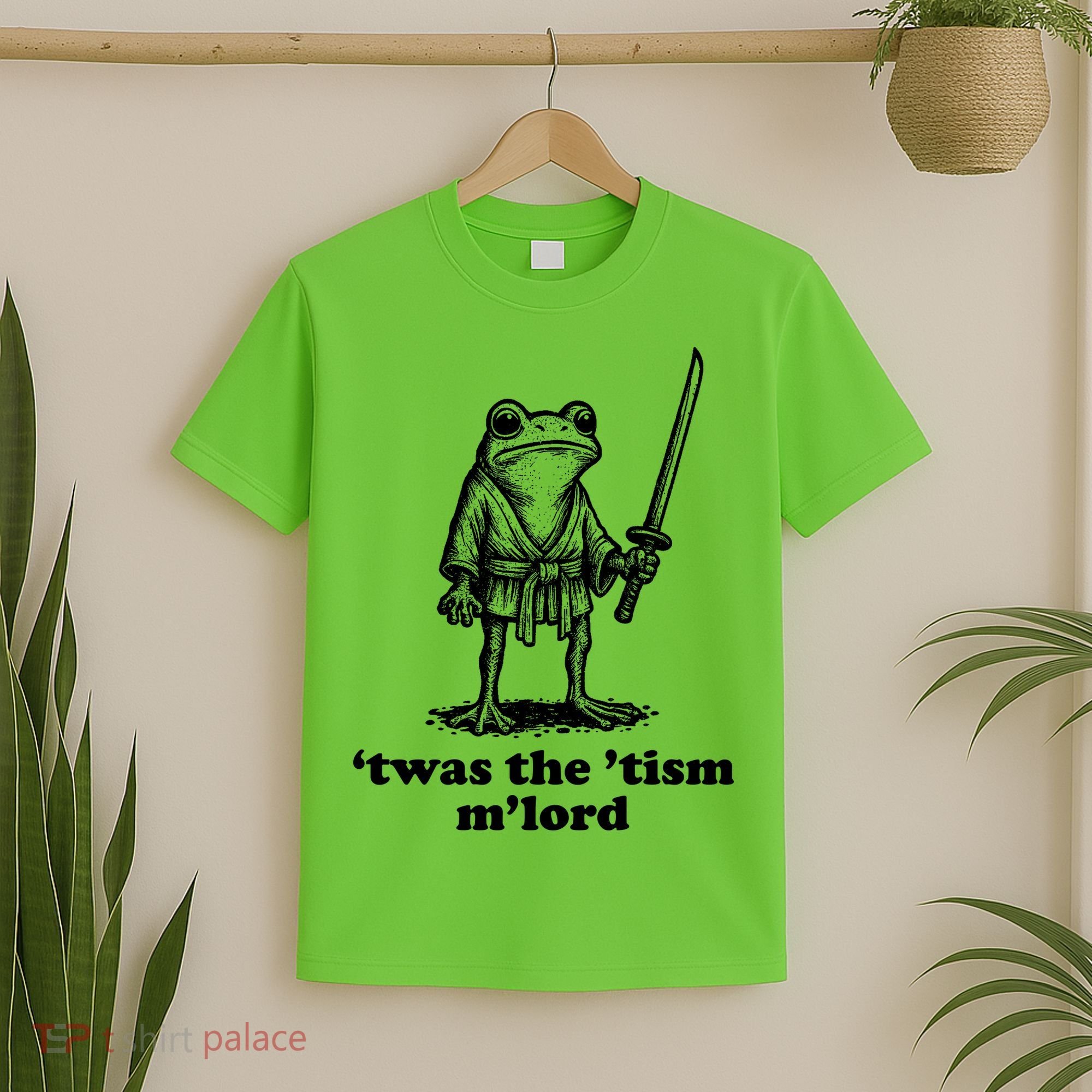 T'was The 'Tism M'Lord Funny Medieval Knight Frog T-Shirt