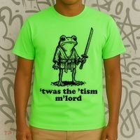 T'was The 'Tism M'Lord Funny Medieval Knight Frog T-Shirt thumb 3