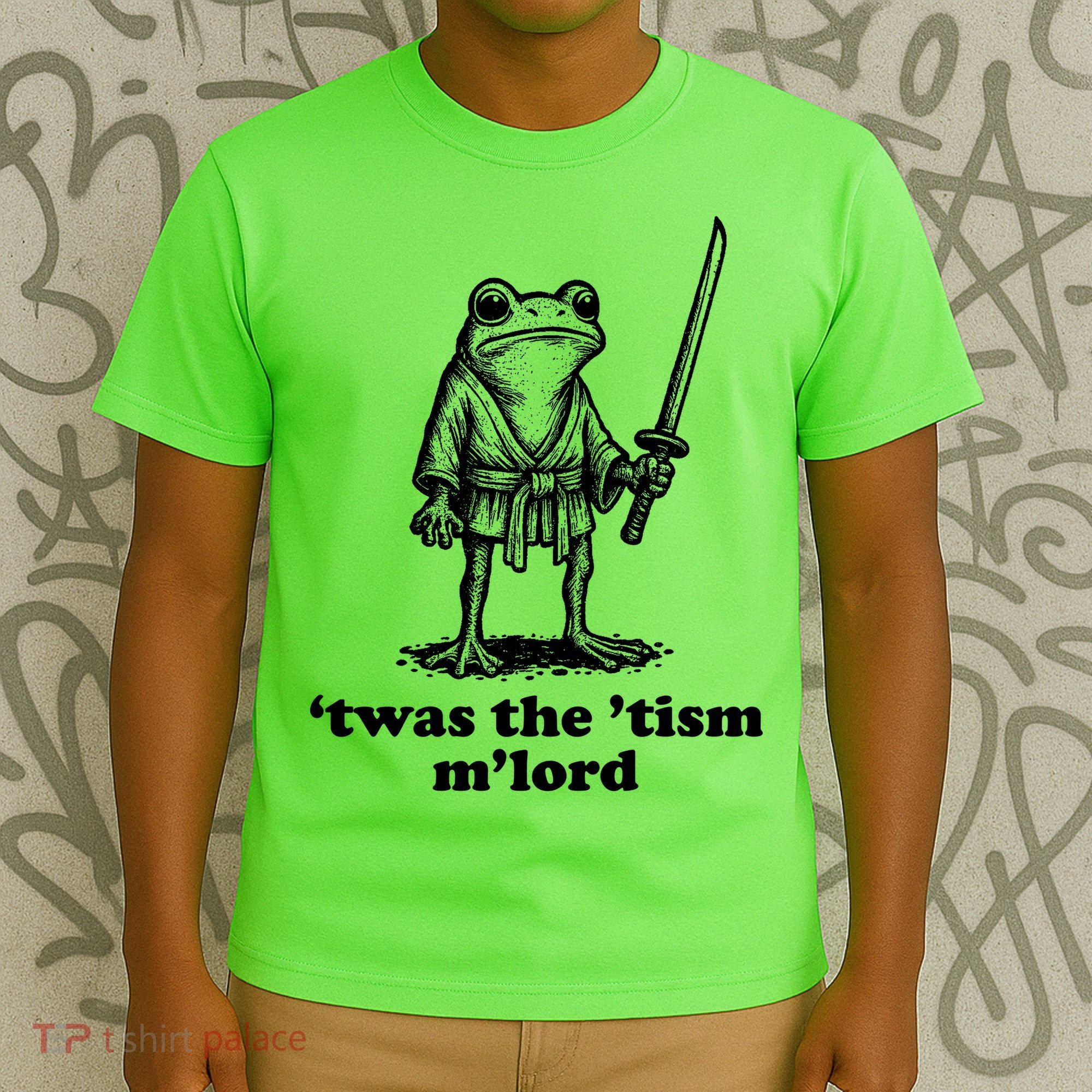 T'was The 'Tism M'Lord Funny Medieval Knight Frog T-Shirt