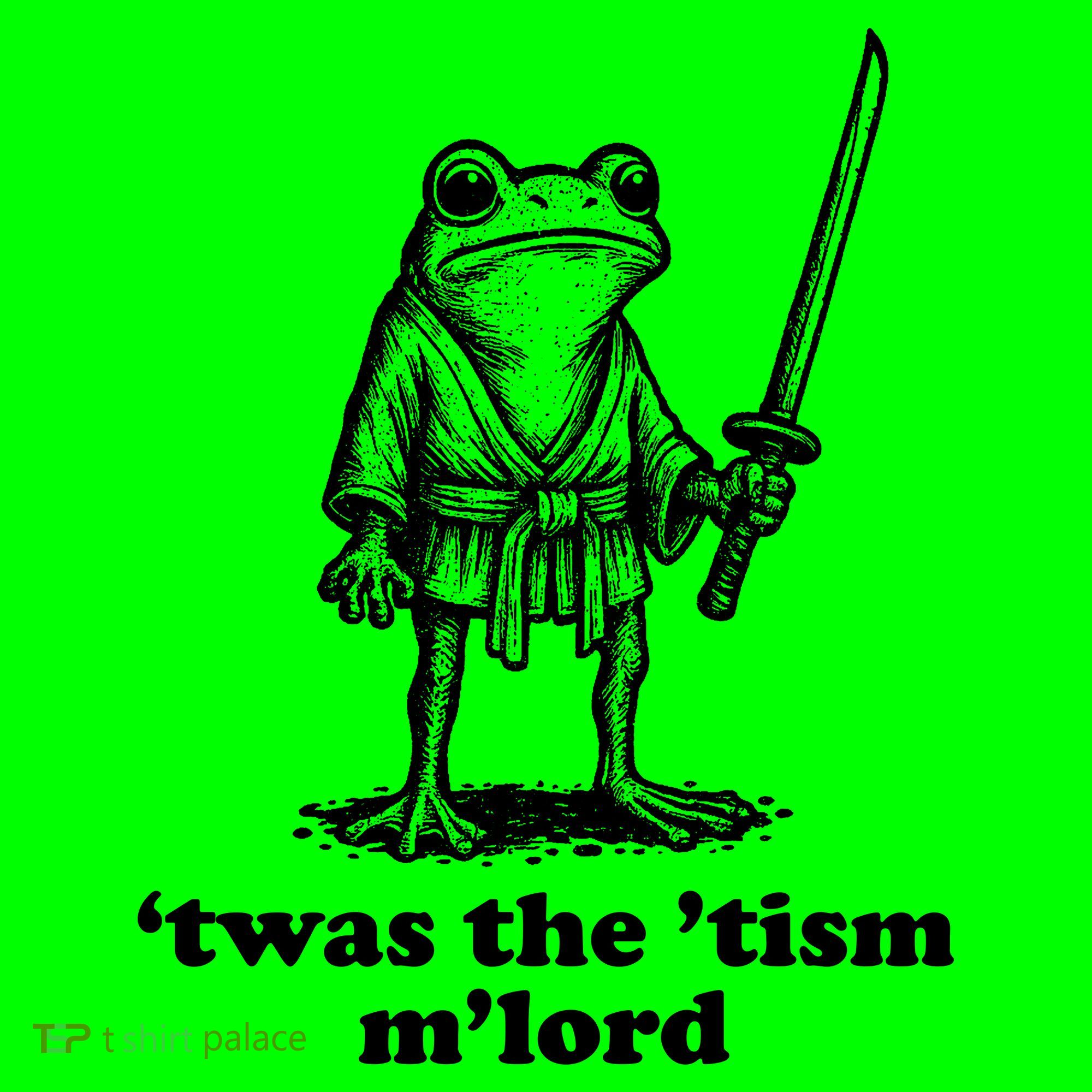 T'was The 'Tism M'Lord Funny Medieval Knight Frog Coaster