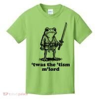 T'was The 'Tism M'Lord Funny Medieval Knight Frog Kids T-Shirt thumb 0