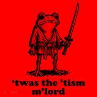T'was The 'Tism M'Lord Funny Medieval Knight Frog Santa Hat thumb 1