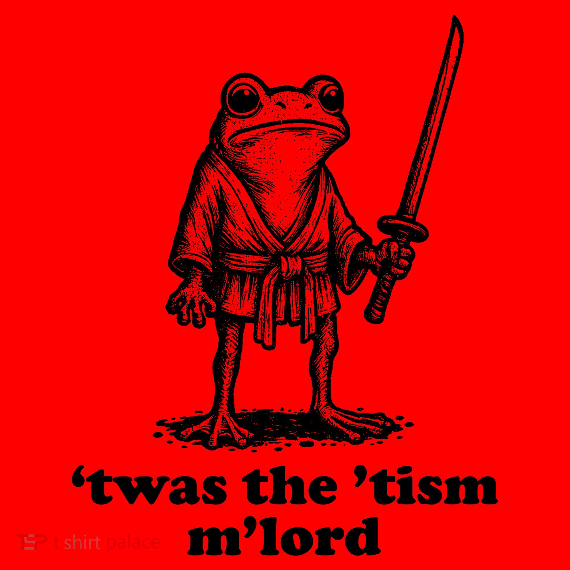 T'was The 'Tism M'Lord Funny Medieval Knight Frog Santa Hat