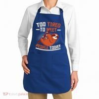 Too Tired To Meet People Today Lazy Sloth Funny Gift Apron thumb 2