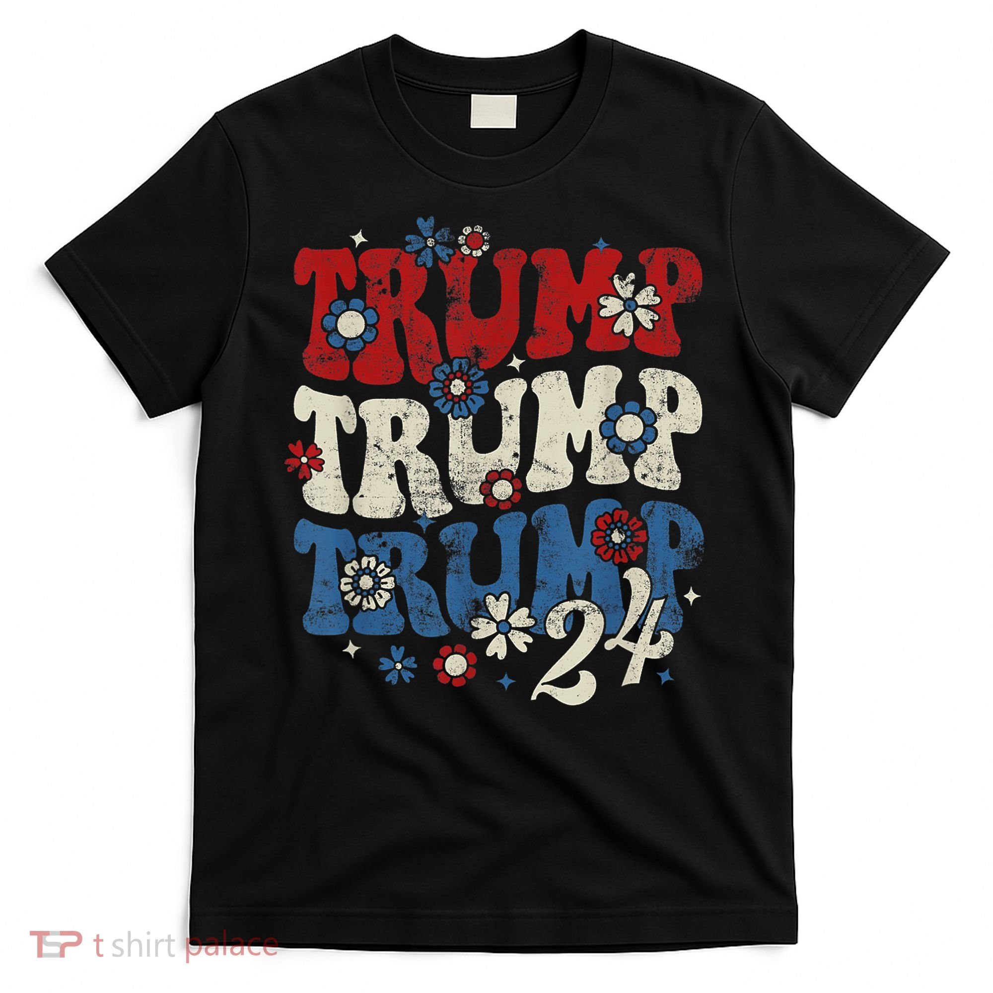 Trump Trump Trump 2024 Retro Groovy T-Shirt