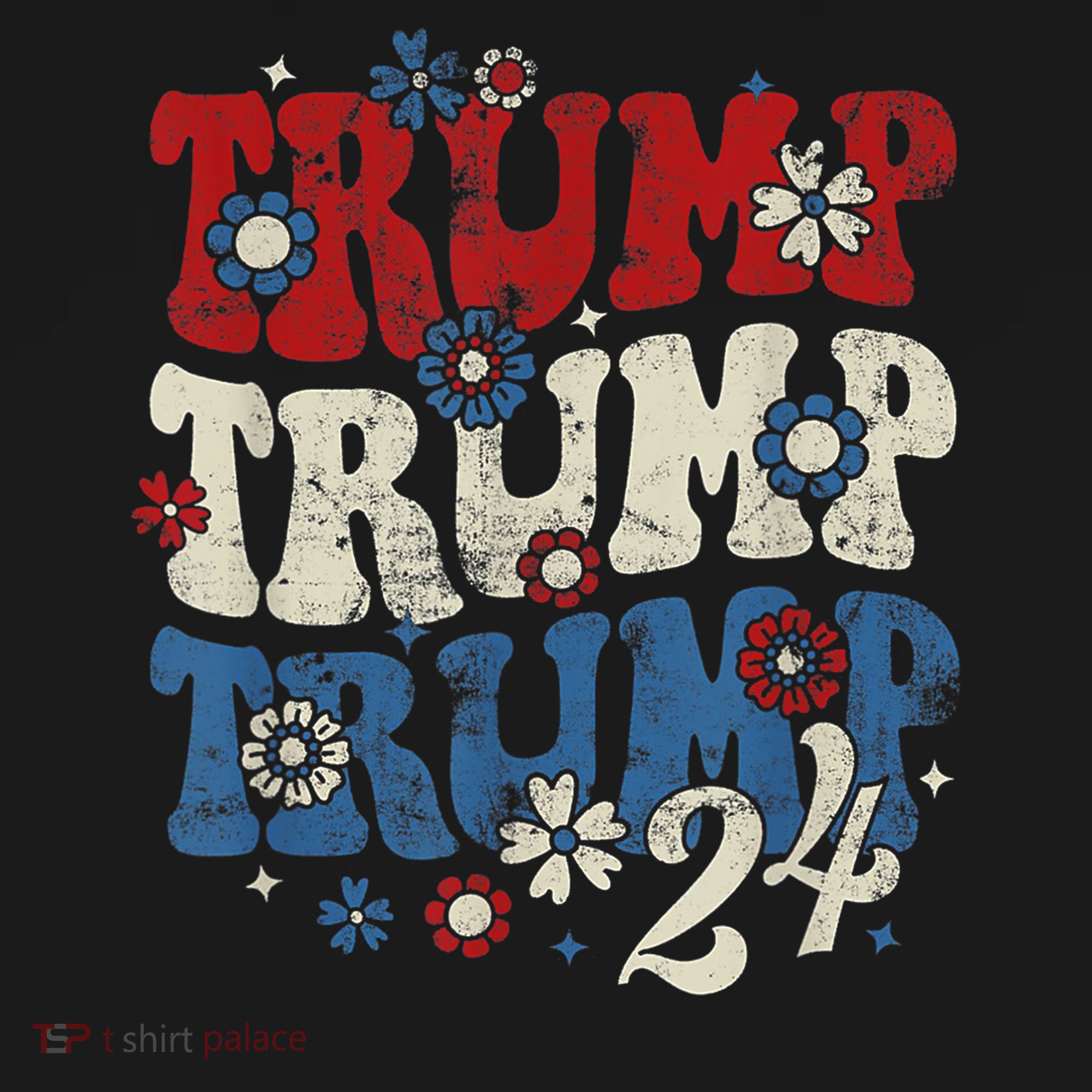 Trump Trump Trump 2024 Retro Groovy Women's Hoodie