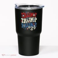 Trump Trump Trump 2024 Retro Groovy Tumbler thumb 0