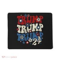 Trump Trump Trump 2024 Retro Groovy Mousepad thumb 0