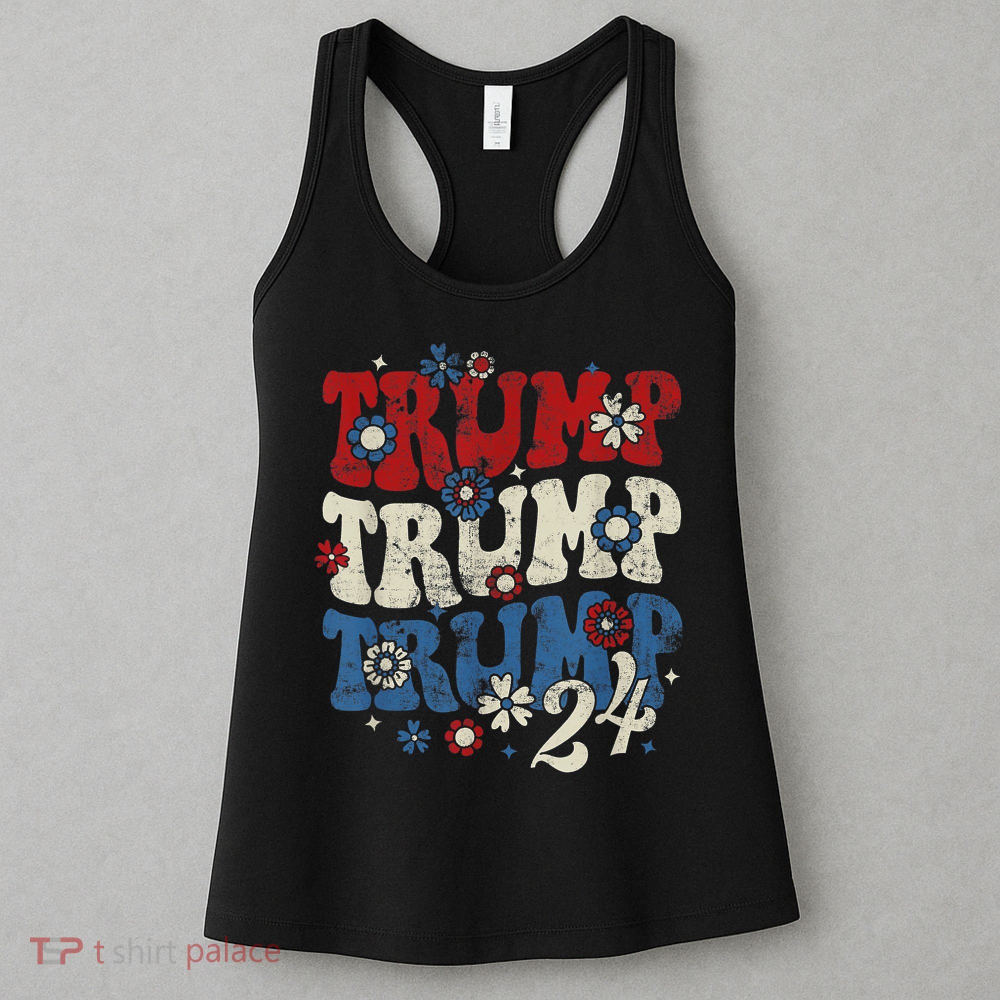 Trump Trump Trump 2024 Retro Groovy Women's Tank Top