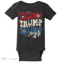 Trump Trump Trump 2024 Retro Groovy Baby Bodysuit thumb 0