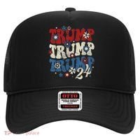 Trump Trump Trump 2024 Retro Groovy Hat thumb 0