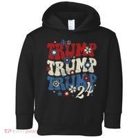 Trump Trump Trump 2024 Retro Groovy Toddler Hoodie thumb 0