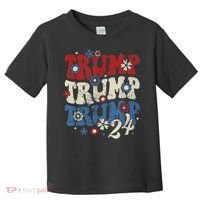 Trump Trump Trump 2024 Retro Groovy Toddler T-Shirt thumb 0