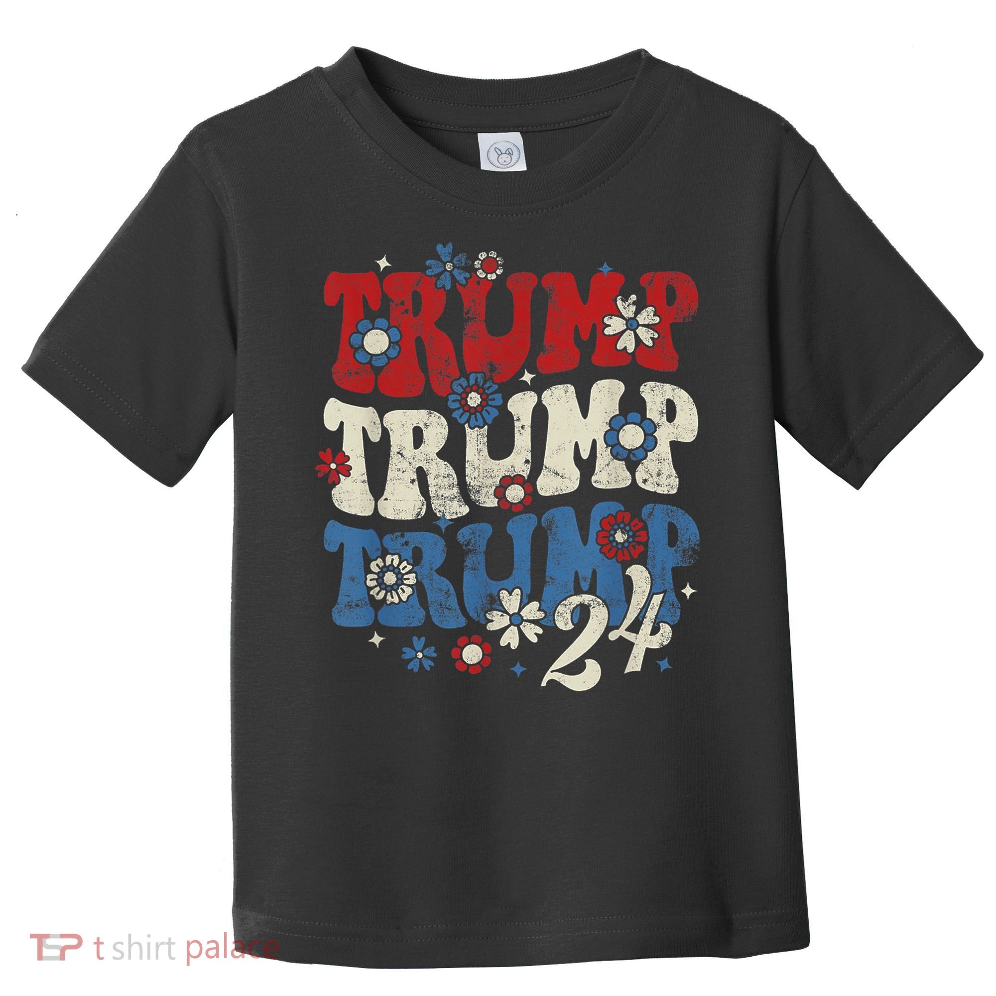 Trump Trump Trump 2024 Retro Groovy Toddler T-Shirt