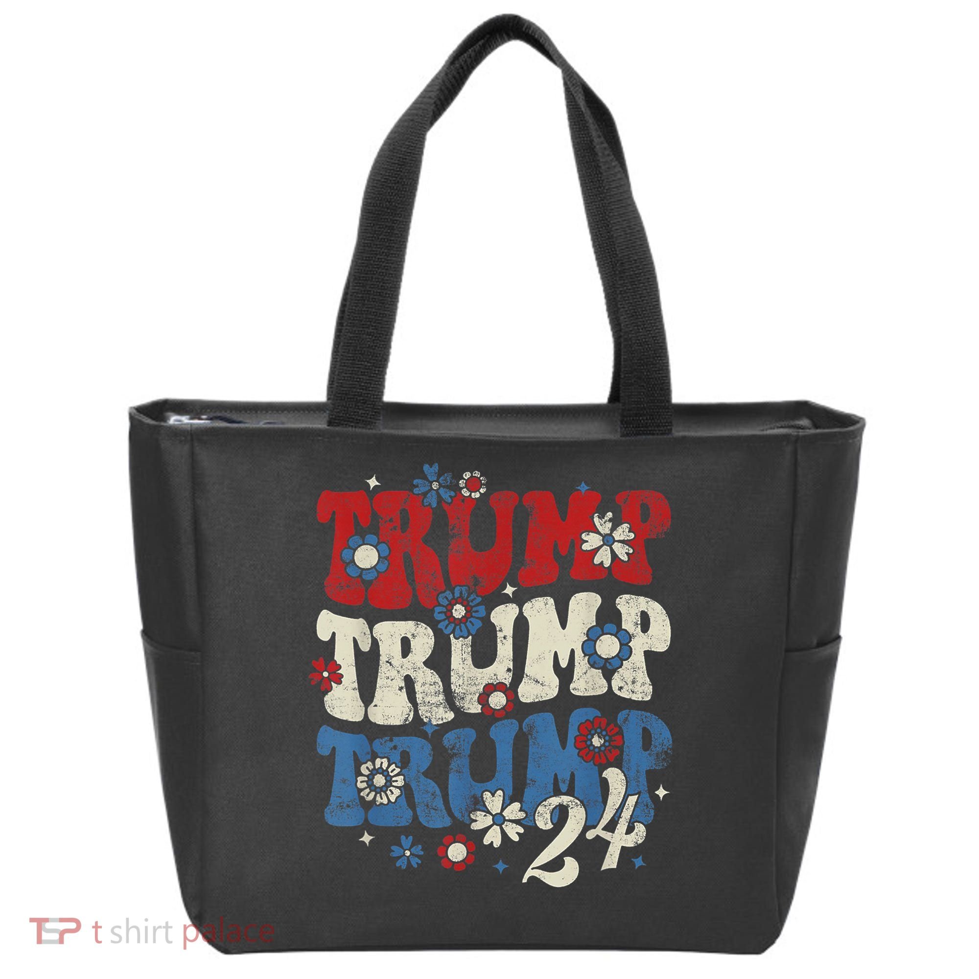 Trump Trump Trump 2024 Retro Groovy Tote Bag