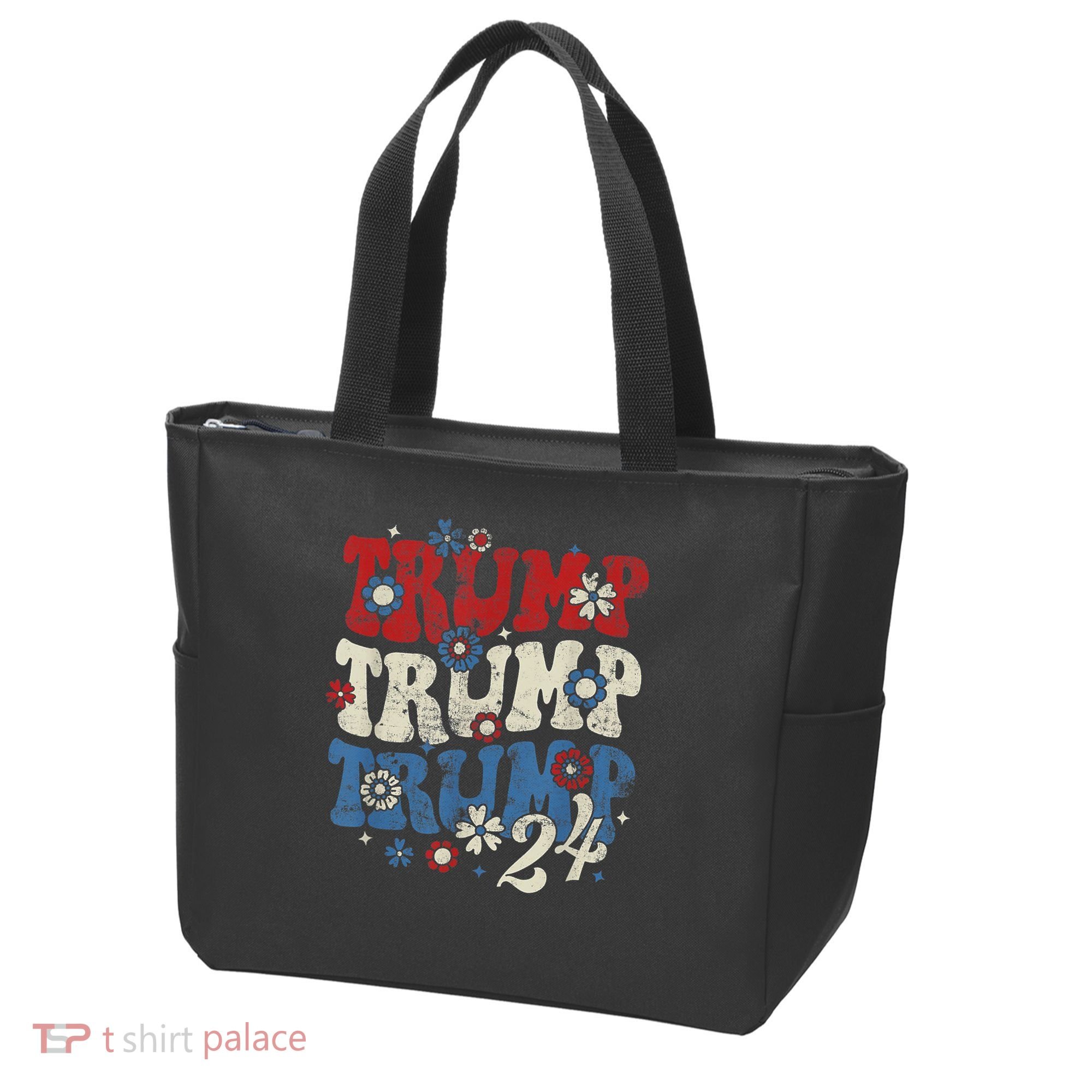 Trump Trump Trump 2024 Retro Groovy Tote Bag