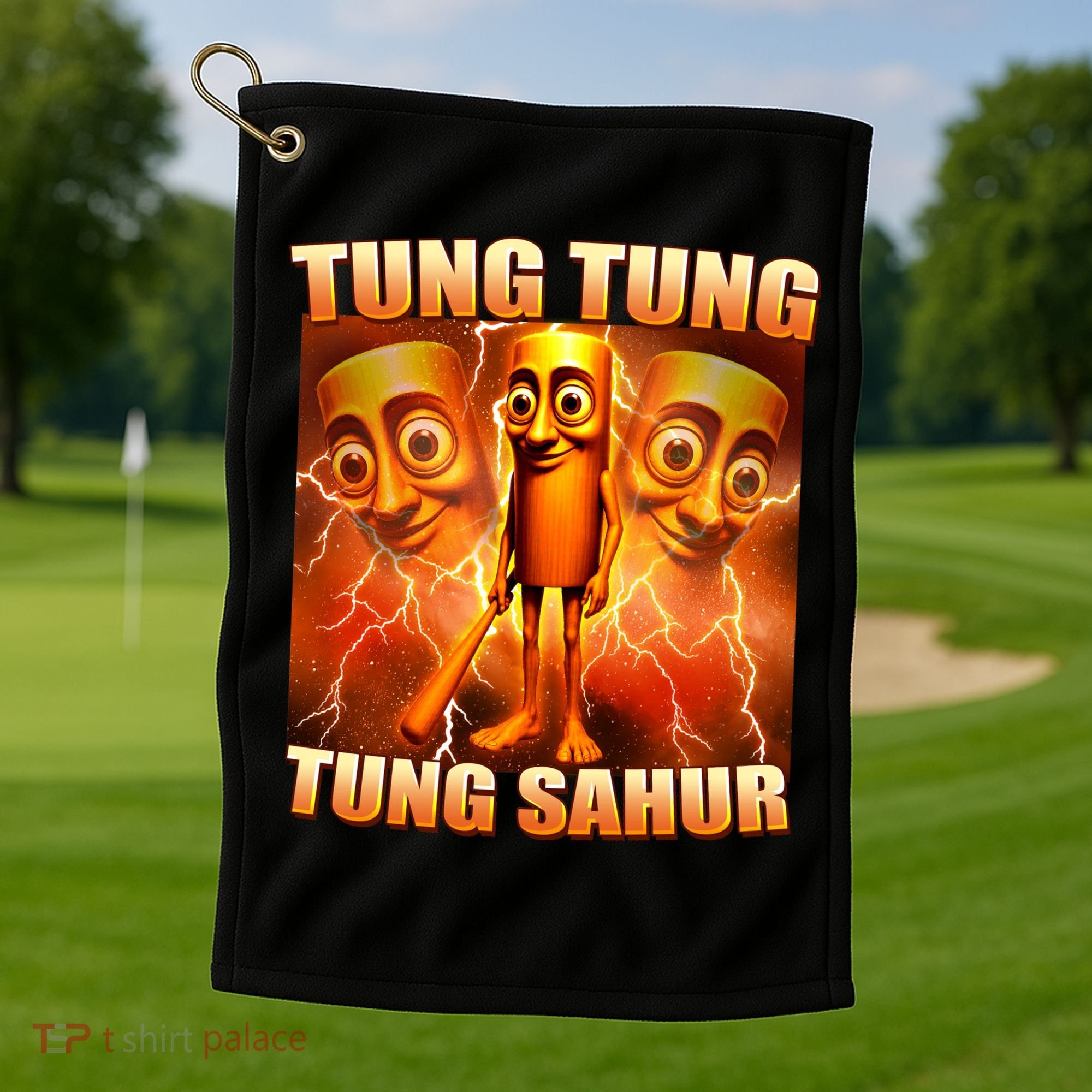 Tung Tung Tung Sahur Meme Golf Towel