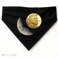 $Trump To The Moon USA-Made Doggie Bandana thumb 0