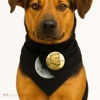 $Trump To The Moon USA-Made Doggie Bandana thumb 1