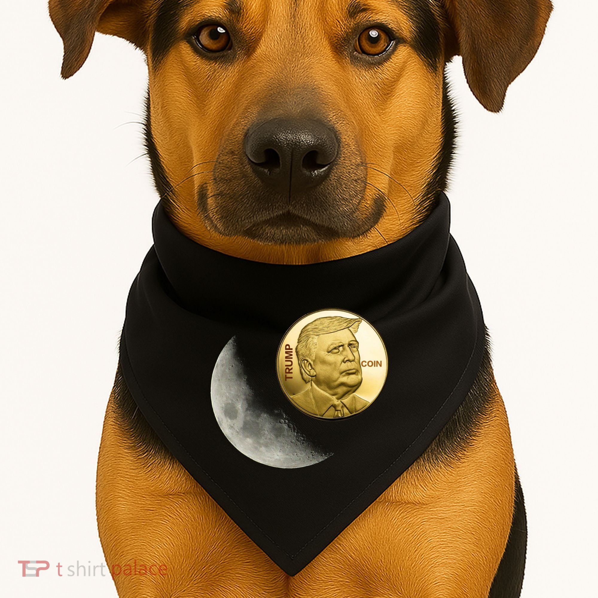 $Trump To The Moon USA-Made Doggie Bandana