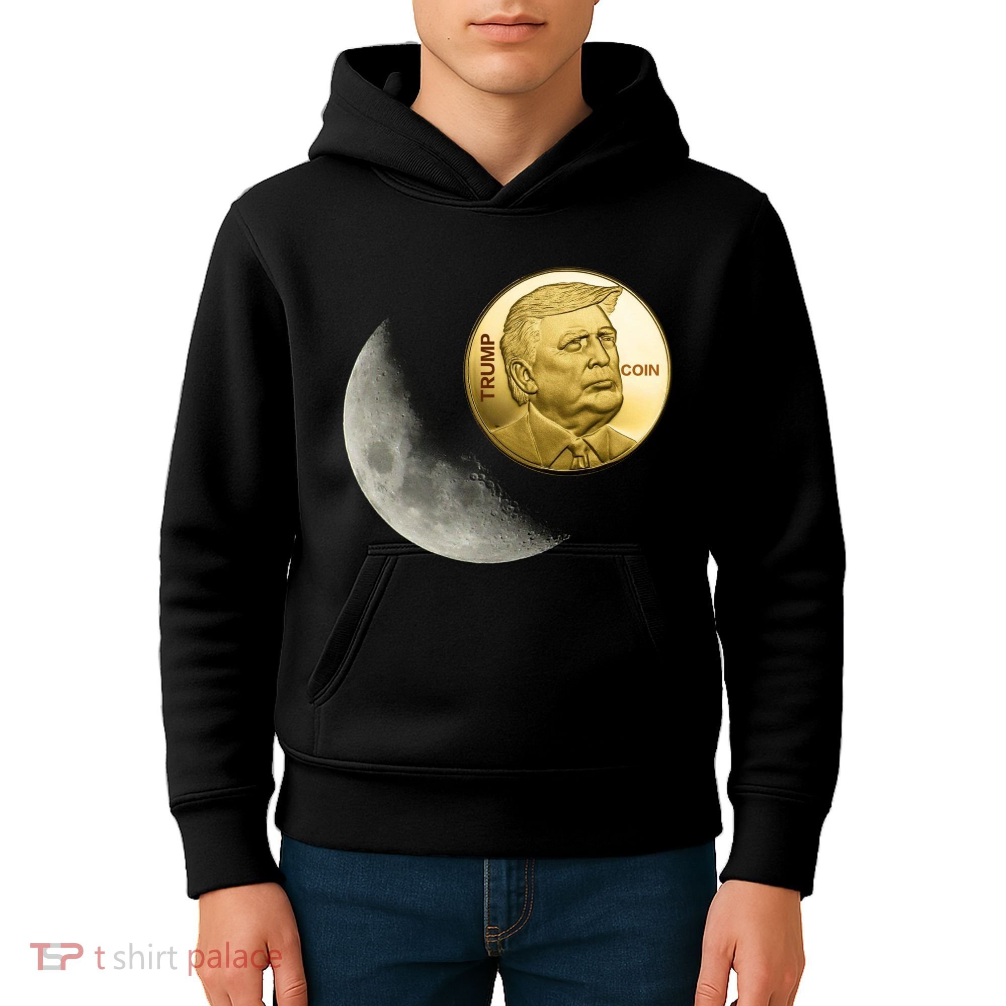$Trump To The Moon Kids Hoodie