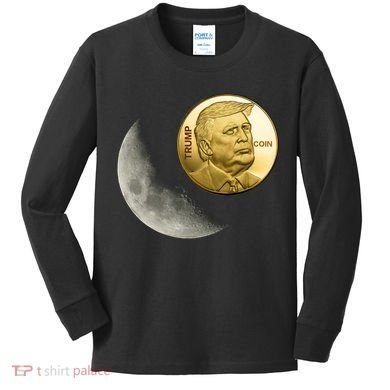 $Trump To The Moon Kids Long Sleeve Shirt